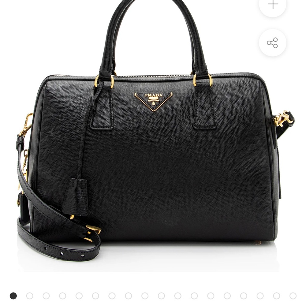 Prada
 Saffiano Leather Convertible Bowler Bag